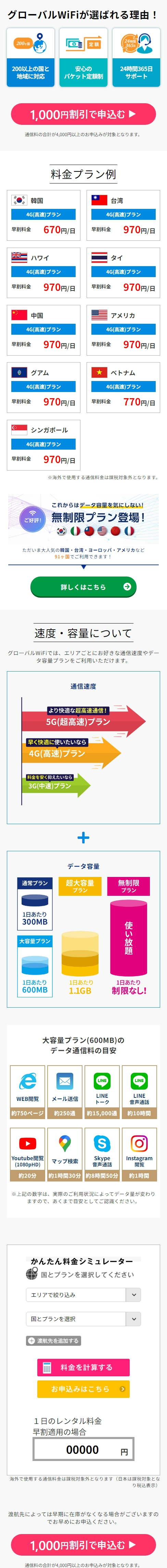 グローバルwifiの選ばれる理由