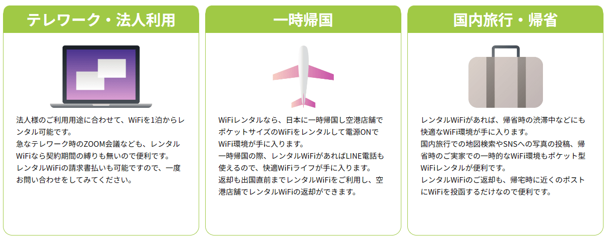 WiFiレンタルどっとこむの利用シーン2枚目