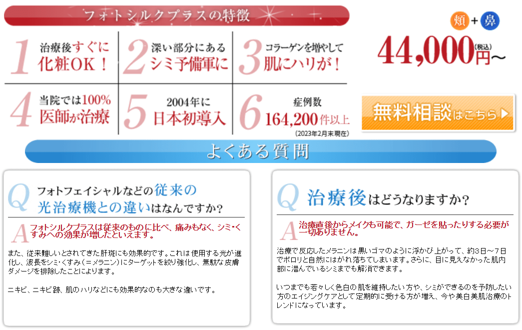 サーマクールの治療メニュー2