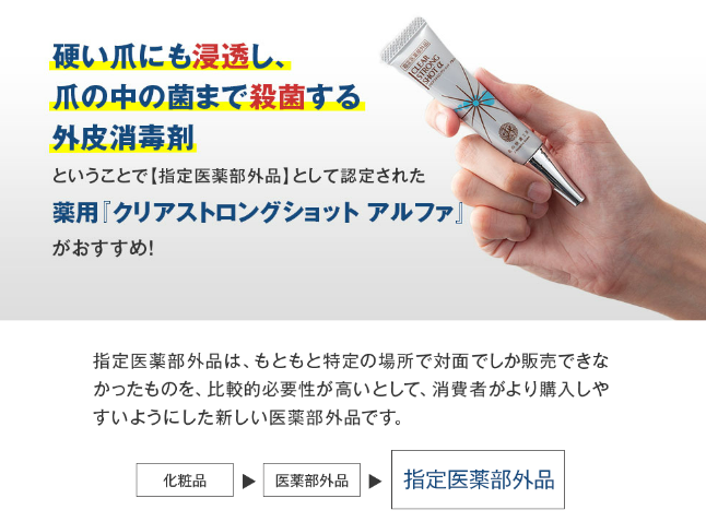 クリアストロングショットアルファの指定医薬部外品